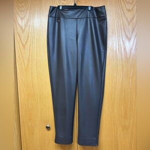 Brown pleather pants